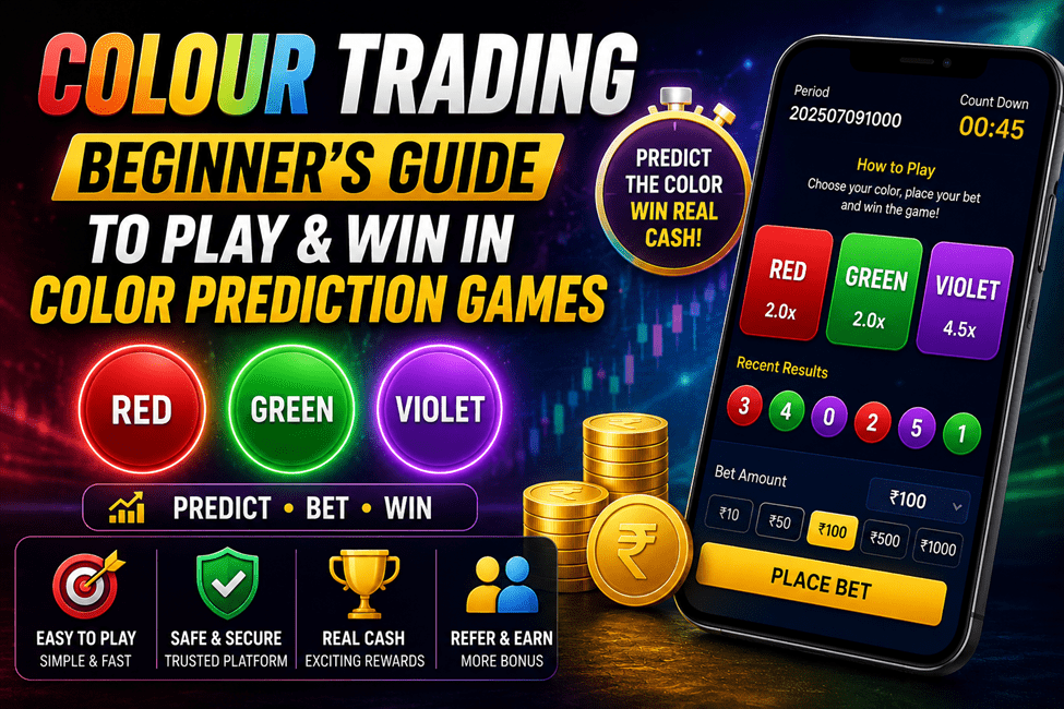 Colour trading game prediction rewards banner